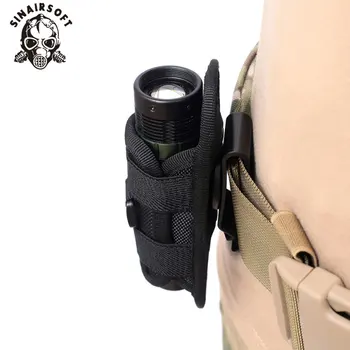

Tactical 360 Degrees Rotatable Flashlight Pouch Holster Torch Case For Belt Portable Cover Holder Hunting Lighting Accessories