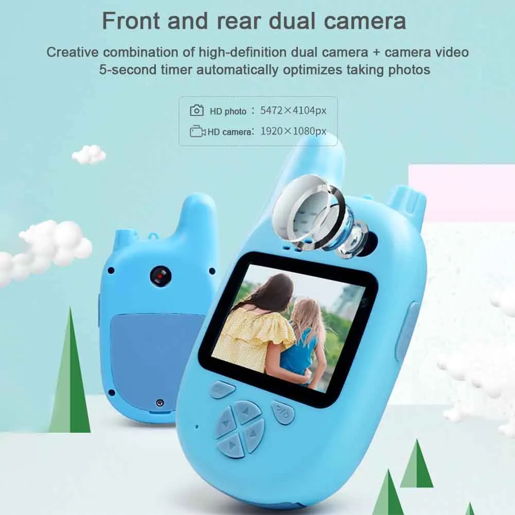 Talkie de Longa Interativo ao ar Walkie Distância Mini Tiro Intercom Câmera Handheld Tela hd Gravação Vídeo Crianças Brinquedo Livre Abs 7 High Quality Brinquedos e hobbies