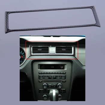

Car Carbon Fiber Console Air Vent Outlet Decor Cover Trim Black Decoration Fit For Ford Mustang 2009 2010 2011 2012 2013