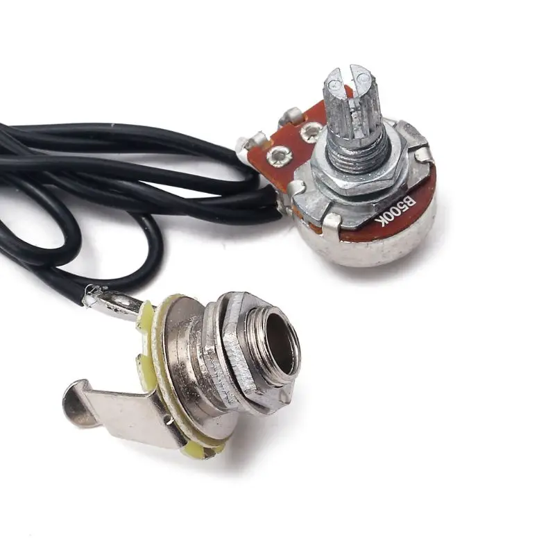 

1 SET Guitar 500K Control Line Sound Hole Pickup 1Tone1Volume For Cigar Box 3-4 Steel String suit for guitar
