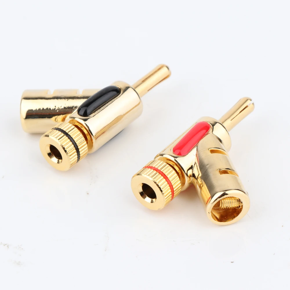 4 шт. BA1441 Nakamichi позолоченный замок спикер кабель разъем банан|speaker cable plug|banana plug