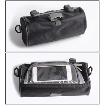 

Motorcycle Front Handlebar Fork Storage Bag Container Fabric Waterproof Moto Zipper Package