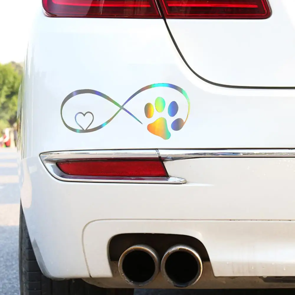 Автомобильная Наклейка виниловая собака кошка лапа ЛЮБОВЬ автомобиль наклейка