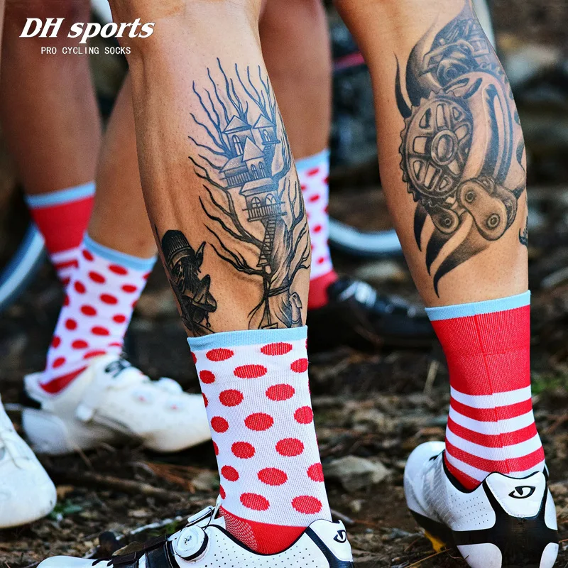 Профессиональные велосипедные носки DH SPORTS защитные дышащие для улицы дорожного