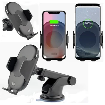 

Infrared Sensor Automatic Car Wireless Charger For iphone X 8 Plus For Samsung S8 S9 Note 9 8 QI Fast Charge Sucker Phone Mount