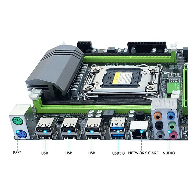 Материнская плата X79 LGA2011 Combo с ЦП E5 2620 4 канальный 16 Гб (4X4GB)DDR3 ОЗУ 1333 МГц NVME M.2 слот