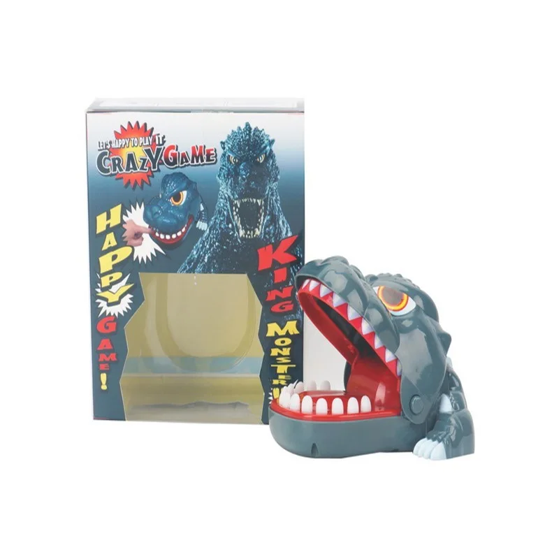 Trick Biting Monster King Electric Large Size Bite Finger Sharks Shining Sound Making Bite Finger Trick Toy