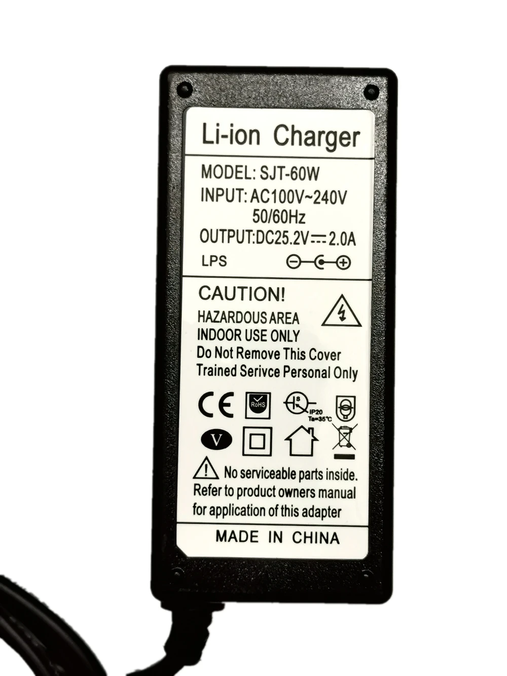 Cargador de tres etapas para batería de polímero de litio, 21,6 V, 22,2 V, 25,2 V, 2A, CC, 14500 V, para 14650, 17490, 18500, 18650, 26500