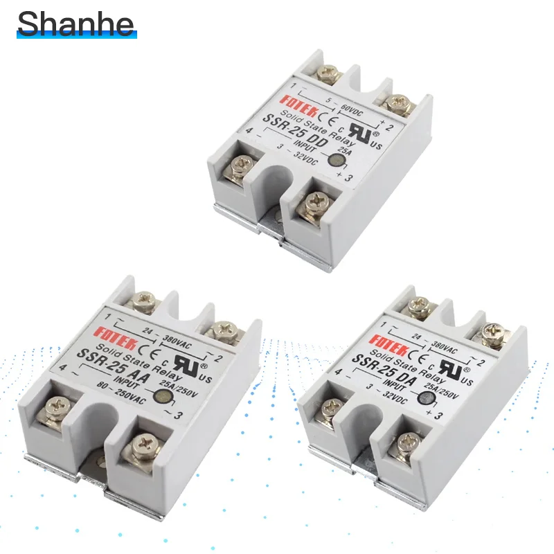 SSR-25DA SS-25DD производитель 25A ssr твердотельные реле SSR-25AA, вход 80-250VAC выход 24-380VAC