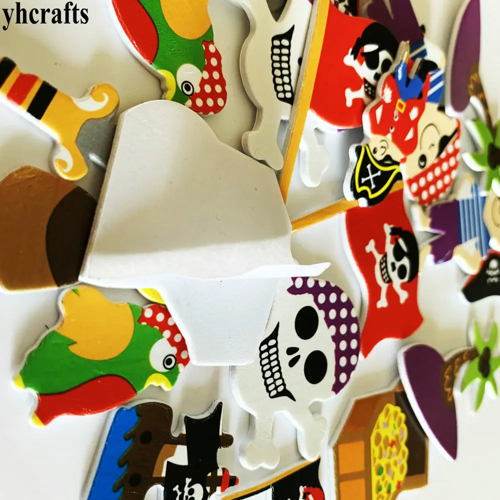 1 пакетов/лот пиратские поролоновые наклейки DIY ремесла элементы деятельности детский сад Обучающие Игрушки для раннего развития подарки на день рождения Хэллоуин
