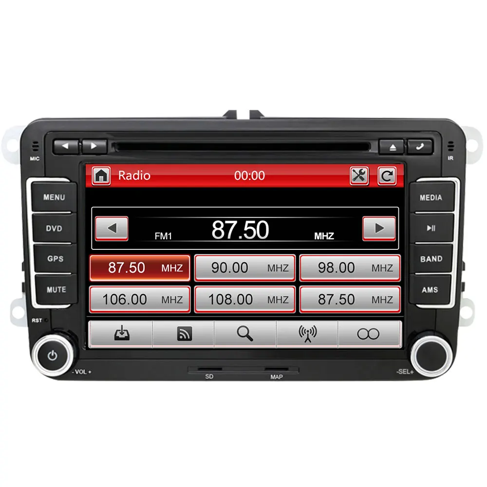 Автомагнитола Eunavi 2 din 7 дюймовый DVD плеер с GPS для VW GOLF POLO JETTA TOURAN MK5 MK6 PASSAT B6 стерео