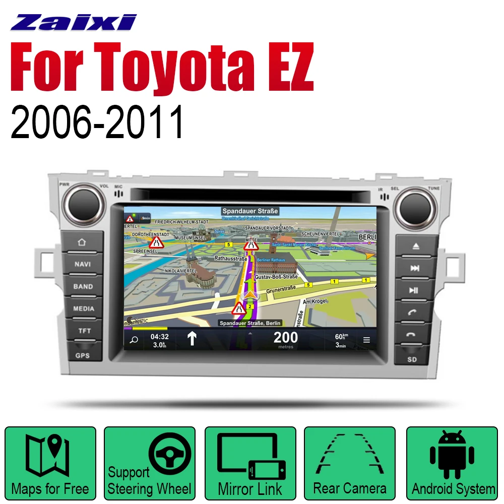 

Android Car Radio Stereo GPS Navigation For Toyota EZ 2006 2007 2008 2009 2010 2011 2din Car Radio Stereo Multimedia Player