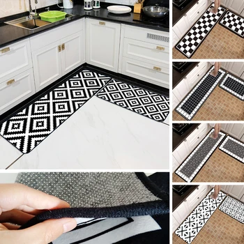 

Long Kitchen Mat Bath Carpet Floor Mat Home Entrance Doormat Absorbent Bedroom Living Room Floor Mats Modern Kitchen Rug New