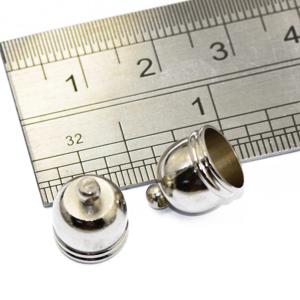 10pcs Brass Bell End Tip Bead Caps Jewelry Making Findings silver color