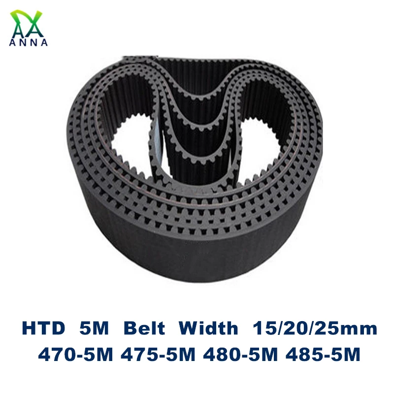 

HTD 5M Timing belt C=470/475/480/485 width 15/20/25mm Teeth 94 95 96 97 HTD5M synchronous Belt 470-5M 475-5M 480-5M 485-5M