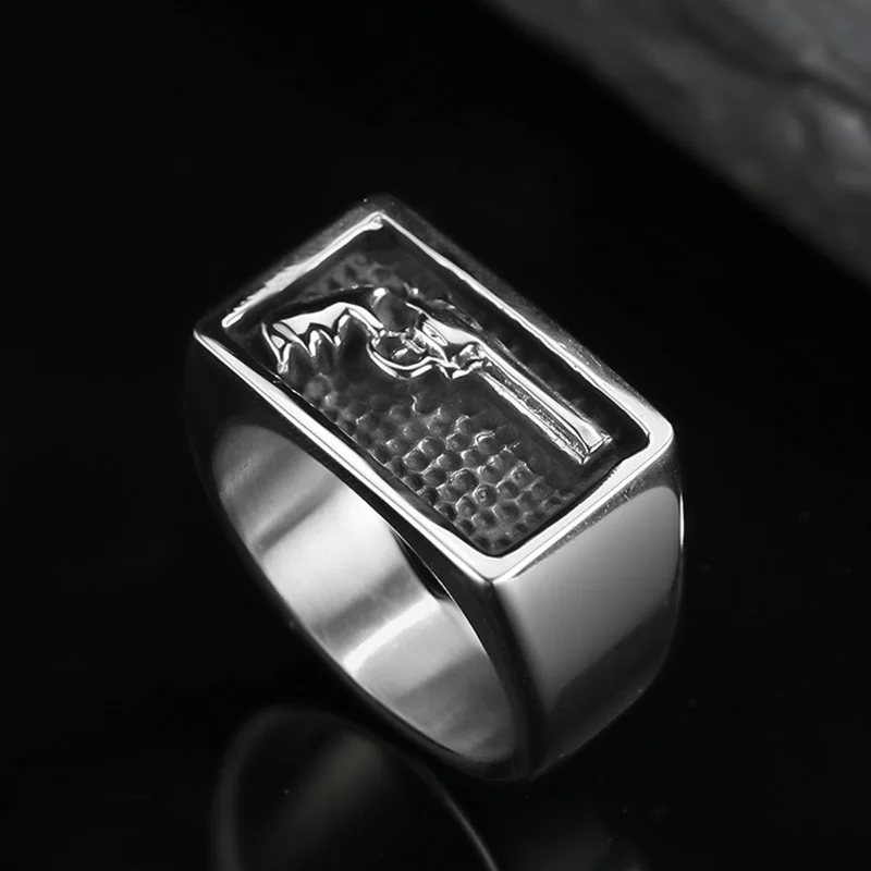 Bagues gothiques Vintage en acier inoxydable 316L pour hommes, anneau de crâne lourd Punk Goth démon, bijoux cadeaux, livraison directe, nouvelle Bagues gothiques Vintage en acier inoxydable 316L pour hommes, anneau de crâne lourd Punk Goth démon, bijoux cadeaux, livraison directe, nouvelle