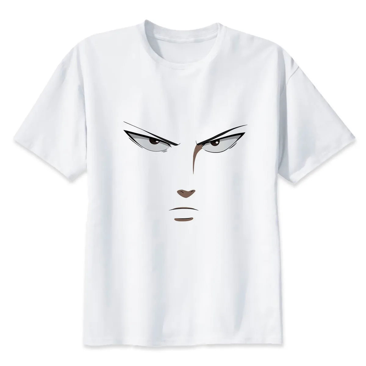 white One punch man, Мужская футболка, мужские повседневные футболки, брендовая одежда, мужская футболка с коротким рукавом, топы, футболки размера плюс - Цвет: white