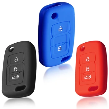 

Silicone Car Key Cover Case For Geely Emgrand Ec7 EC718 EC715 Global Hawk GX7 2 3 Button Folding Key Holder Accessories Keyring