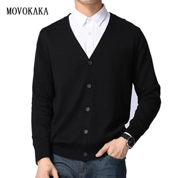 

Fashion Cotton Sweater Men Long Sleeve Cardigan Men Slim Sweater Male Korean Cardigan New Sweaters For Men Casual Style Sweaters