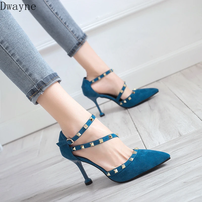 Женские туфли на высоком каблуке новинка 2019 модные черные повседневные рабочие с