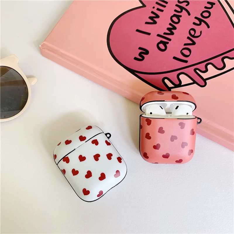 

Love heart For Apple Airpods case soft silicone case protective cover Bluetooth Wireless Earphone Case Charging Box case