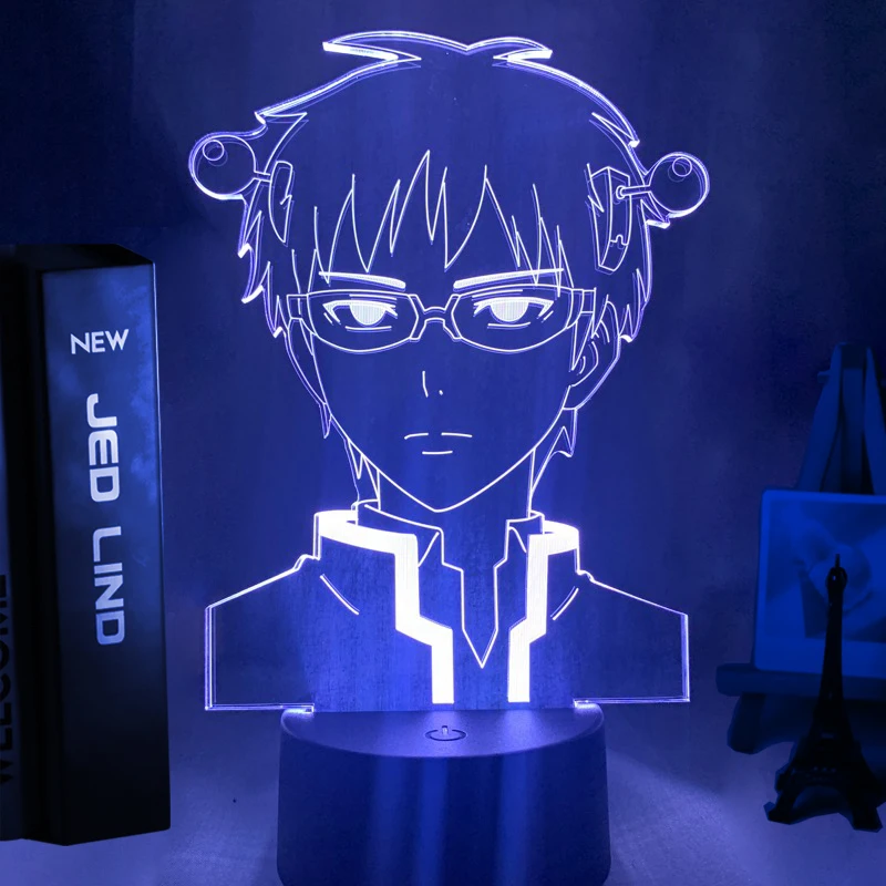 Anime Light The Disastrous Life of Saiki K Led Night for Bedroom Decoration Colorful Nightlight Gift 3d Lamp | Лампы и освещение