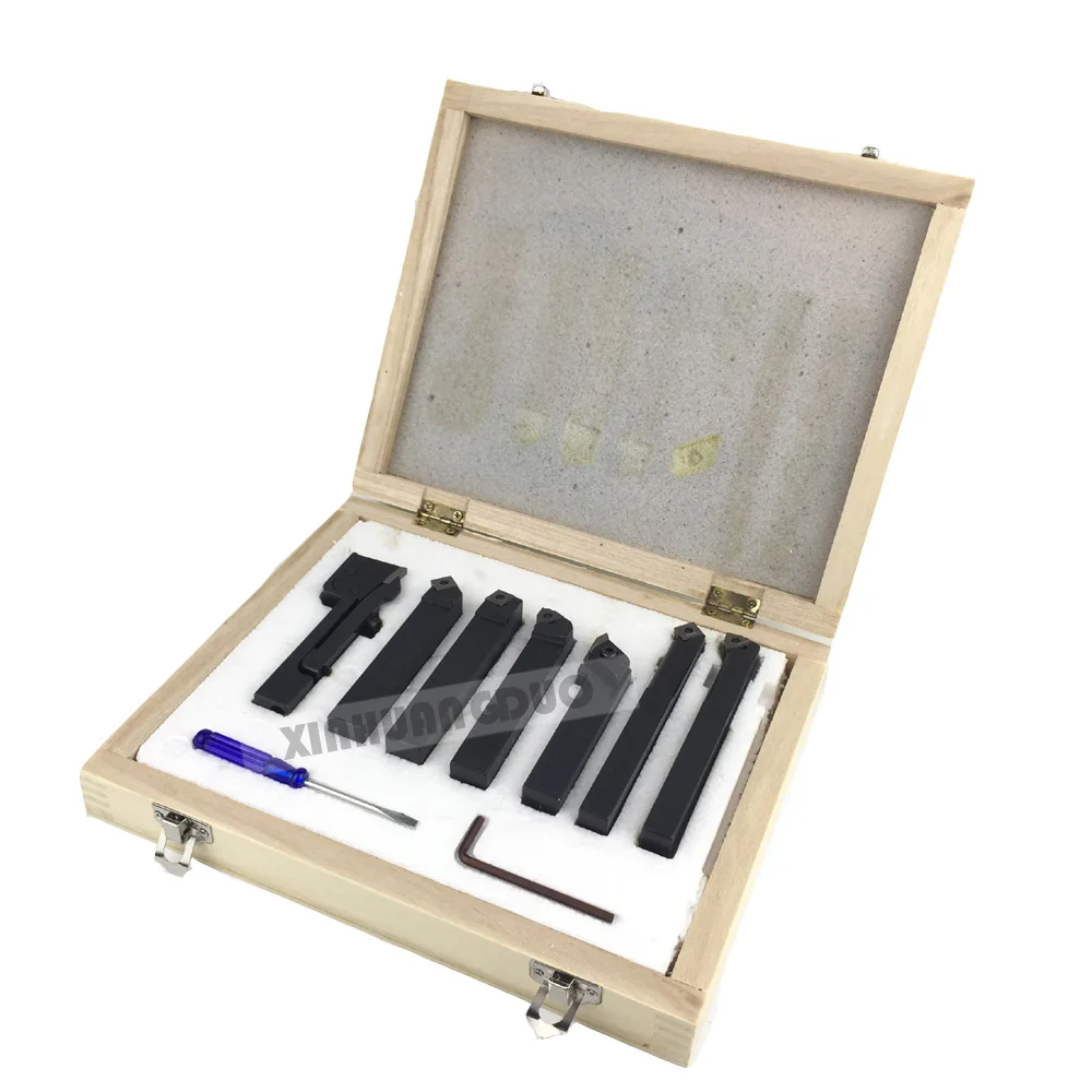 

16mm 7pcs/set indexable carbide turnnig lathe cutter tool set, none Titanium,wholesale