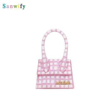 

New Fashion Design Jacquemus Women's Bag 2020 Mini Hand Bag Single Shoulder Diagonal Plaid Leather Bag Mini Tote Bag