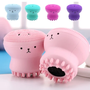 

Silicone Face Cleansing Brush Small Octopus Wash Brush Pore Cleaner Exfoliator Face Scrub Washing Brush Skin Care Dropshipping