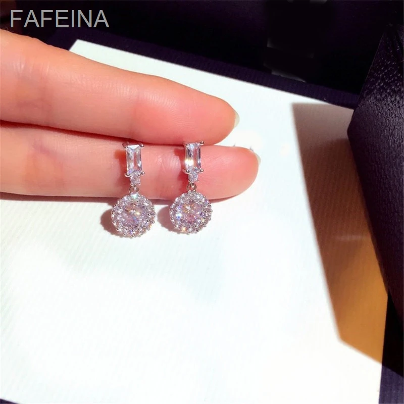 

New Dangle Earrings For Women Earrings Korean Silver Needle Luxury Rhinestone Drop Earrings Fashion Jewelry