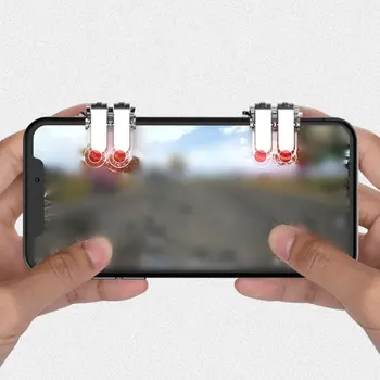 

Metal Smart Phone Mobile Gaming Trigger Joystick For PUBG Mobile Gamepad Fire Button Aim Key L1R1 Shooter Pubg Controller