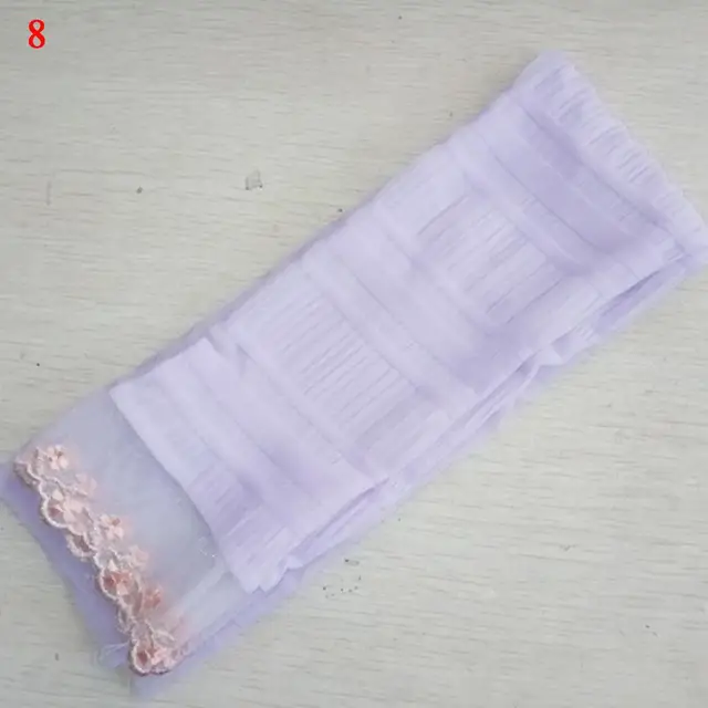 Hot Women Arm Warmers Pleated Yarn Long Breathable Sunscreen Driving Arm Sleeve Fingerless Gloves sexy lace glove Solid White 7