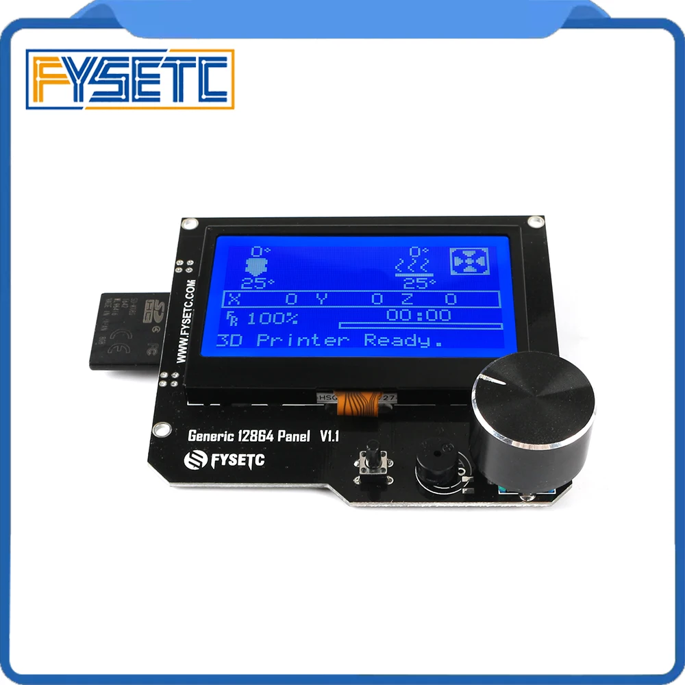 Последний Универсальный 12864 панель V1.1 Синяя подсветка 128X64 12864LCD модуль Дисплей для Arduino 3d принтера запчасти