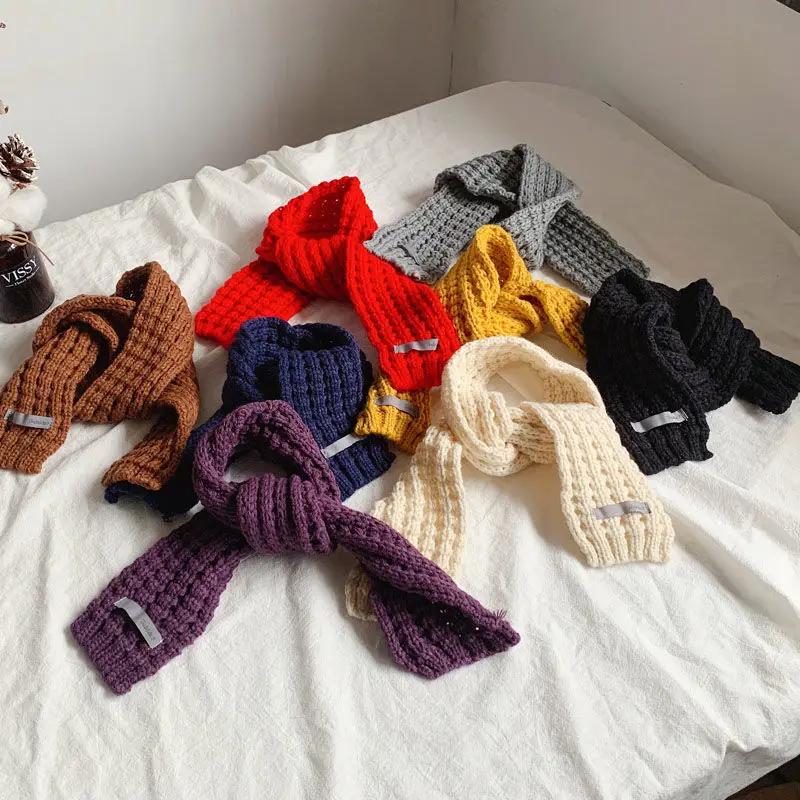 

New Baby scarf autumn and winter boy cute knitting wool girl bib children's small scarf