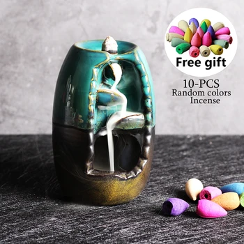 

VIP Seller With 10Cones Free Gift Waterfall Incense Burner Incense Holder,Option for Mixed Incense Cones