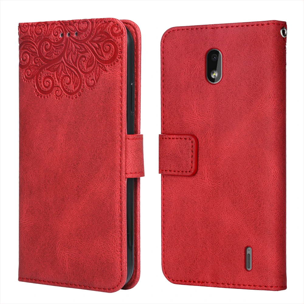 Reevermap Nokia 2.2 Case Flip PU Leather Phone Bumper for Nokia 2.2 Premium Wallet Protective Embossed Cat Cover with Magnetic Clasp Kickstand Card Holder