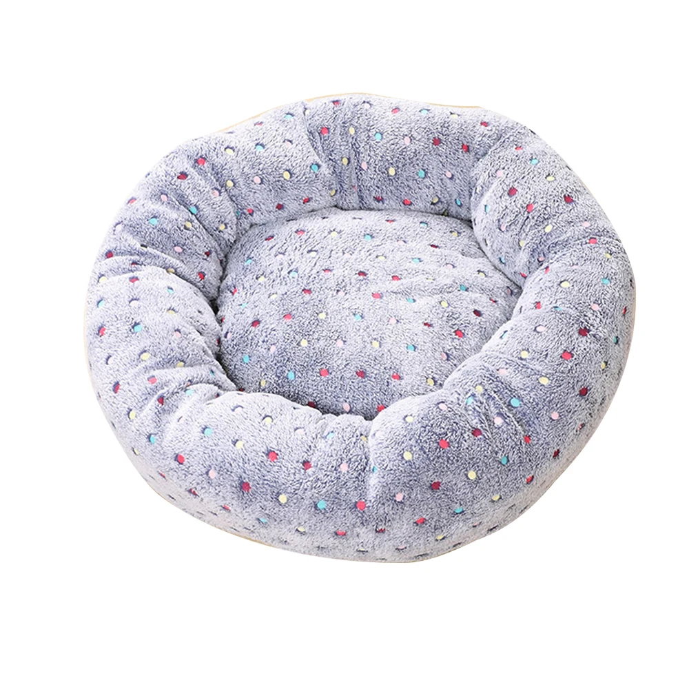 Soft Pet Dog Bed Kennel Puppy House Round Dog Cat Winter Warm Sleeping Cushion Mat Portable Pet Bed 40/50/60/70/80/100 cm - Цвет: 13