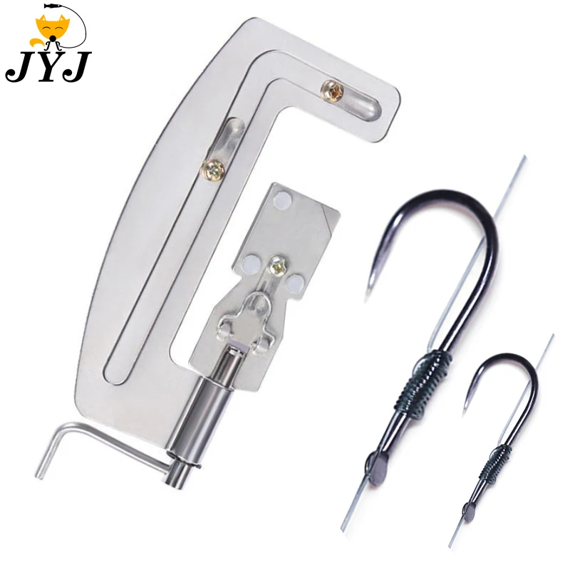 1pc escamosa gancho de pesca de acero inoxidable de nudos de corbata de lazo de Tyer Kit de herramientas de la línea de pesca del atador atar herramienta de pesca