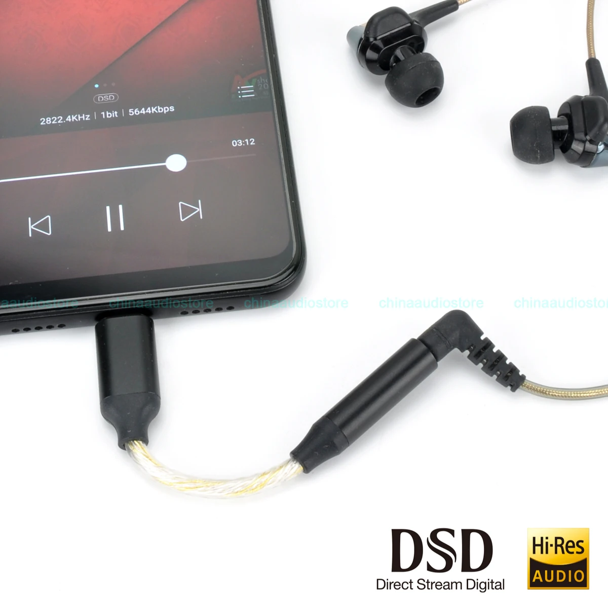HiFi USB DAC DSD128 32bit 384Khz DSD USB Type C DAC Headphone HTRF 3D Gaming USB DAC