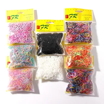 

200/1000PCS Cute Girls Colourful Ring Disposable Elastic Hair Bands Ponytail Holder Rubber Band Scrunchies Kids Hair Accessories