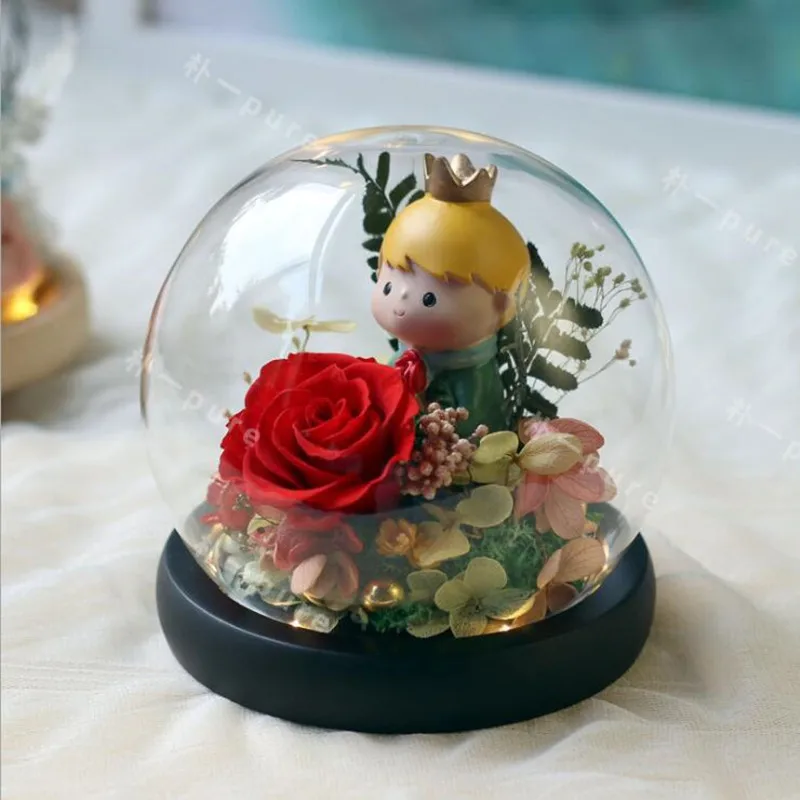 12sets/pack Diameter=10cm Small Size Round Shaped Glass Dome Vase Home Decoration Friend Favor Gift Cover Wedding Live Prop