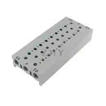 Прямоугольный алюминиевый блок коллектора Соленоидный клапан основание 8 станций