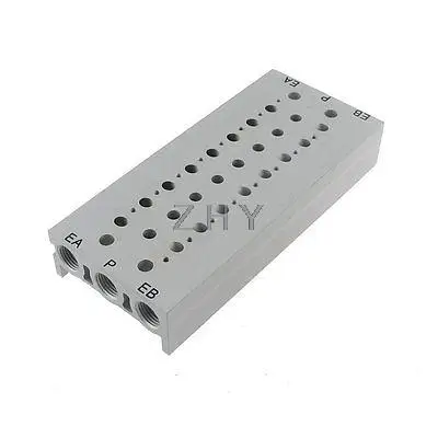 

Rectangle Aluminum Block Manifold Solenoid Valve Base 8 Stations