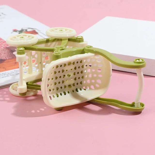 Mini Shopping Cart Salesman Sample For Kid Pretend Play Toy Dollhouse Decoration 2