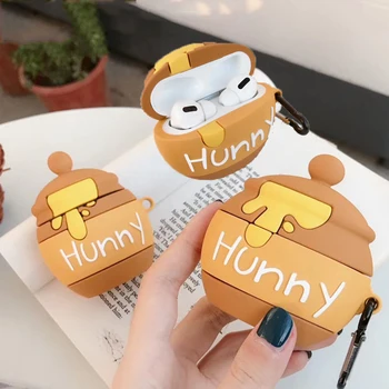 

For Airpods Pro 3D Cute Cartoon Hunny Earpods Case for Apple Airpods 1 2 Honey Jar Wireless Earphone Cover Shell Charging Box