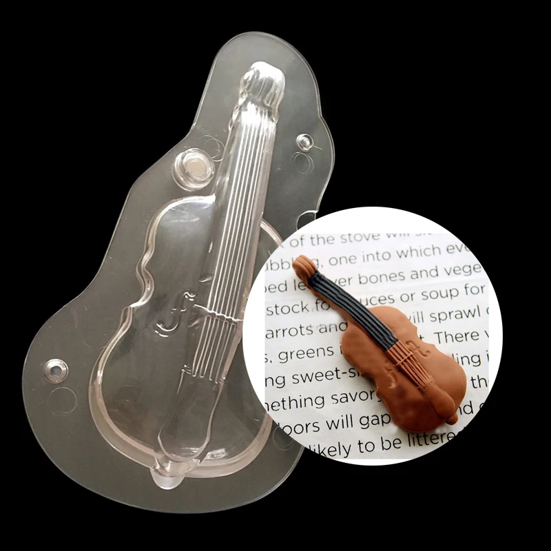 Жестяной Противень DIY 3D Скрипка-форма для шоколада формы торта Декор формы для выпечки Инструменты