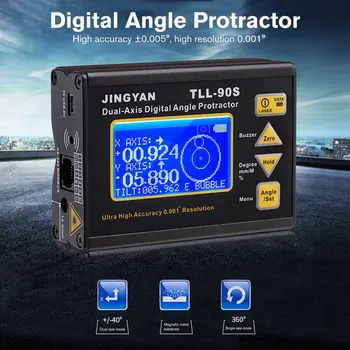 

TLL-90S High Precision Laser Level Gauge LCD Display Angle Meter 0.005 Dual-axis Digital Laser Level Inclinometer