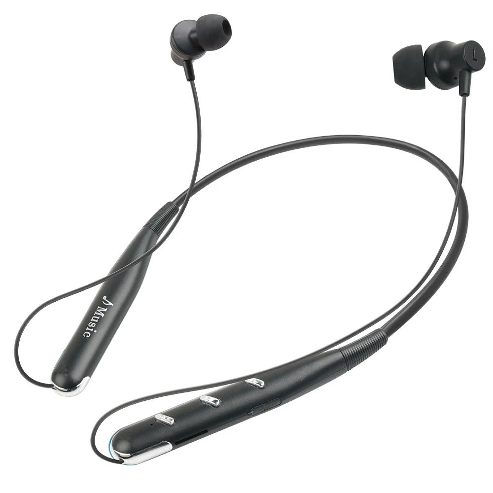 Спортивные Беспроводные Bluetooth наушники, гарнитура Bluetooth, 5,0 басов, водонепроницаемые наушники, встроенный микрофон, поддержка карт TF для спорта