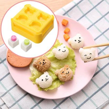 

Cartoon Mini Bear Rice Ball Mold Diy Cute Kitchen Sushi Embossing Creative Lunch Baking Tools Kitchen Accessories