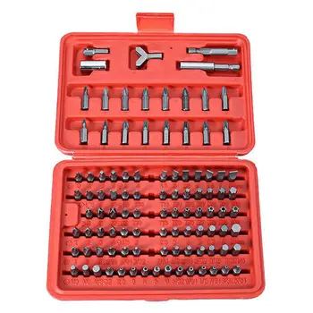 

100pcs Screwdriver Security Bit Set Torx Tamper Screws Hex Key Phillips Slotted Tri-Wing Car Repair Screwdriver Hand Tool Kit